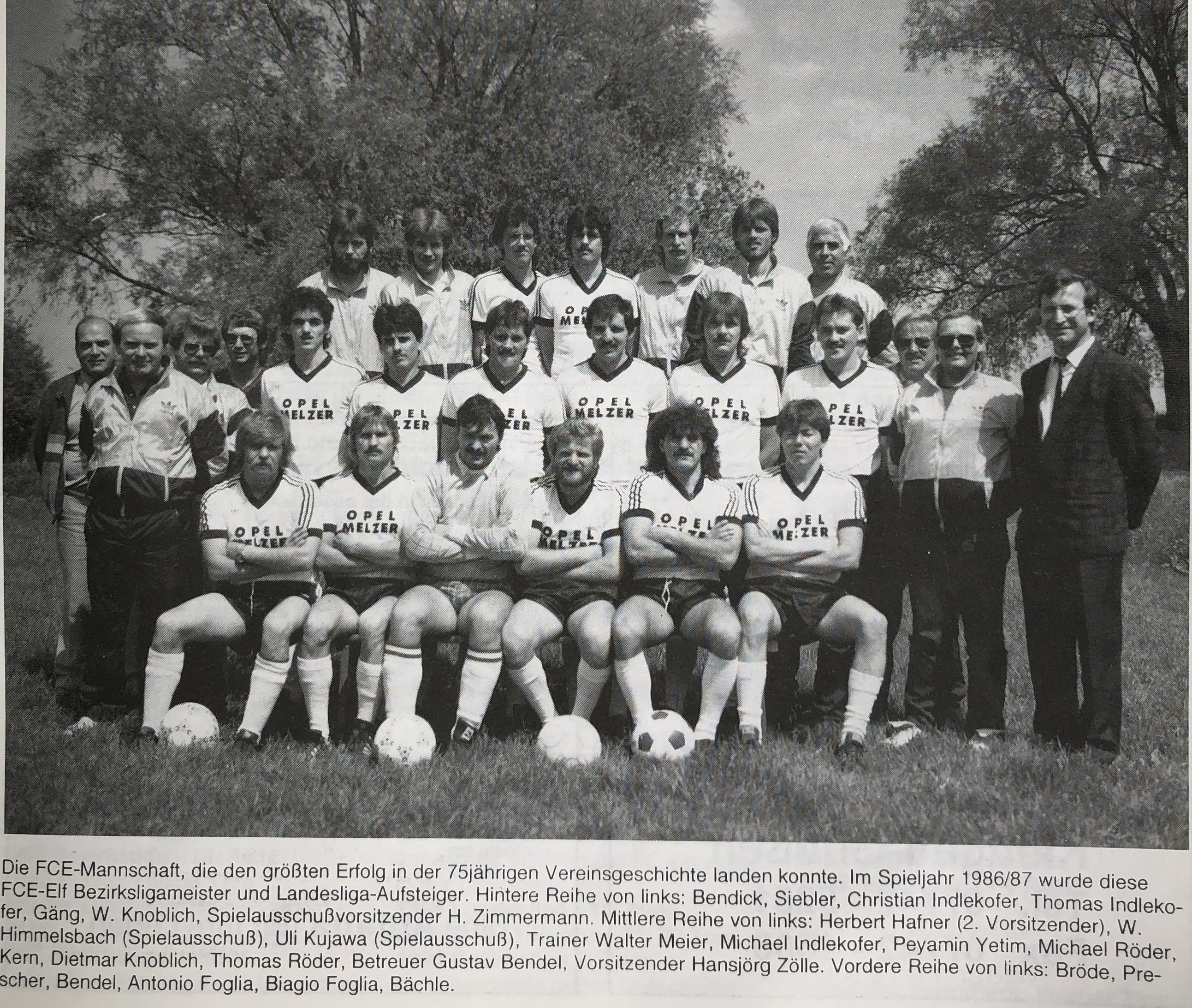 1987 FCE Meistermannschaft Quelle FCE